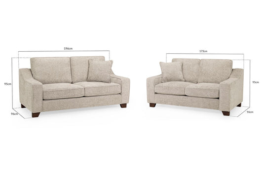 Nebraska Sofa Stone 3+2 Set