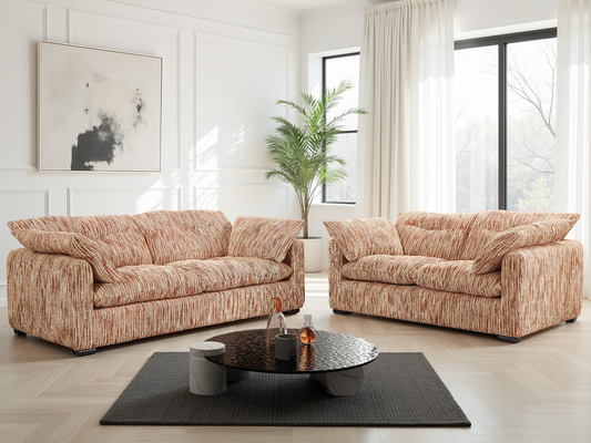 Quetta Sofa Rust/Beige 3+2 Set